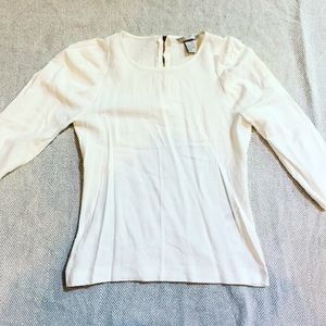 H&M 3/4 sleeve white top